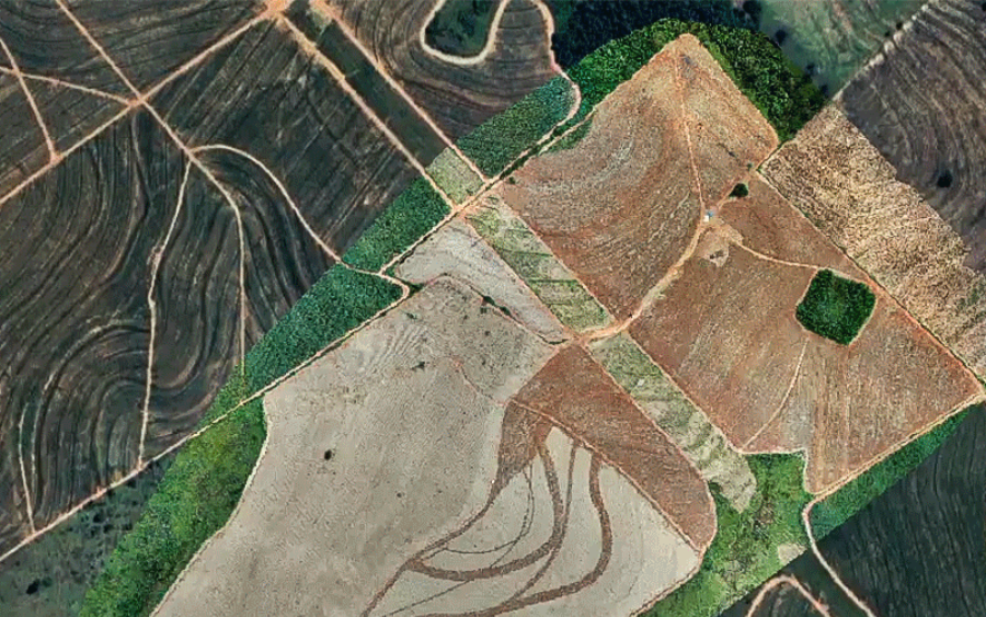 Aerial image of farm land