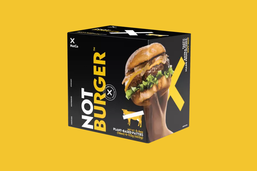 Caja del producto NotBurger de NotCo